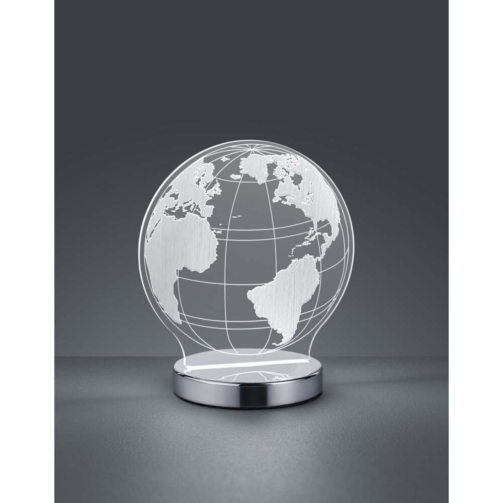 Reality Globe Lámpara de Mesa LED Cromo, 1 luz main product photo