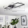 Doyon Lámpara de Techo LED Negro, 1 luz