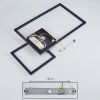 Doyon Lámpara de Techo LED Negro, 1 luz