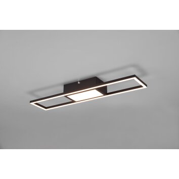 Reality Rigido Lámpara de Techo LED Negro, 1 luz, Mando a distancia