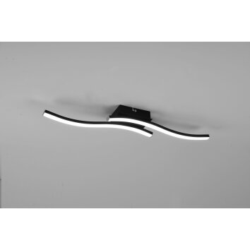 Reality Route Lámpara de Techo LED Negro, 2 luces