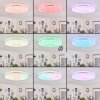 Savardeix Lámpara de Techo LED Cromo, Blanca, 1 luz, Mando a distancia, Cambia de color