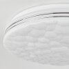 Savardeix Lámpara de Techo LED Cromo, Blanca, 1 luz, Mando a distancia, Cambia de color