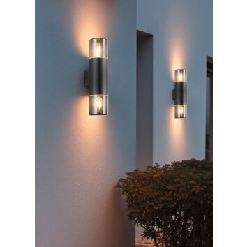Lámparas Trio HOOSIC Apliques Negro, 2 luces