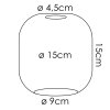 Pantalla de cristal  Lauden Vidrio de recambio 15 cm Transparente, Ahumado