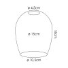 Pantalla de lámpara de cristal  Vevino Vidrio de recambio, Pieza de repuesto Colores ámbar, Transparente