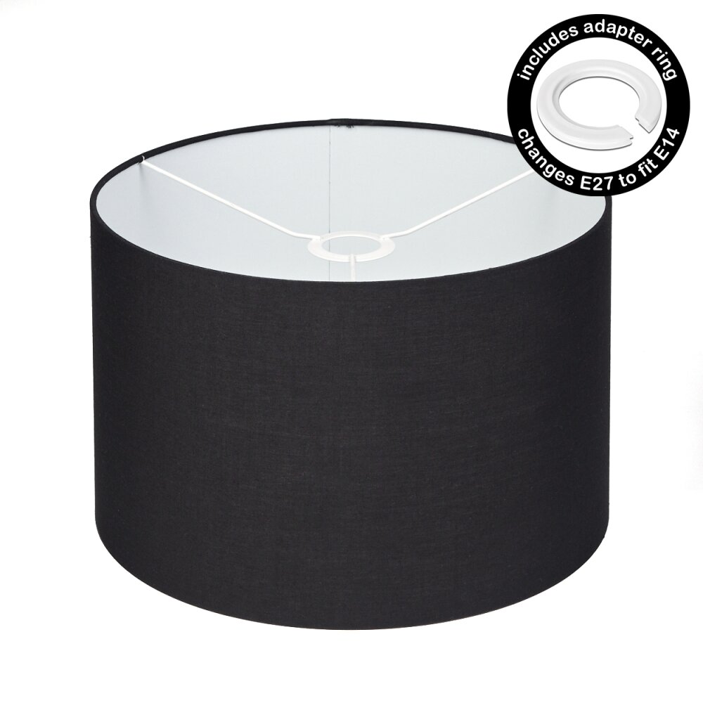 Pantalla de lámpara hecha de tela Bassagoda Pieza de repuesto, Pantalla de lámpara Negro, Blanca main product photo
