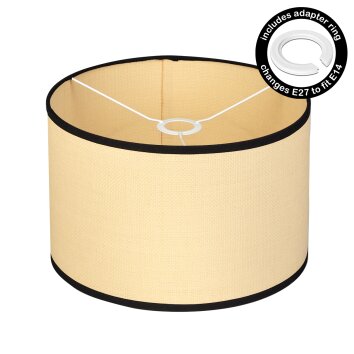 Chellas Pieza de repuesto, Pantalla de lámpara beige, Crudo, Negro