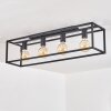 Wick Lámpara de Techo Negro, 4 luces