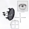 Gastor Plafones, Luminarias esféricas 45 cm Cromo, Transparente, Ahumado, 5 luces