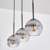 Koyoto Lámparas suspendidas, Luminarias esféricas, Lámparas colgantes Transparente, Ahumado, 3 luces