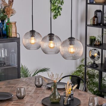 Koyoto Lámparas suspendidas, Luminarias esféricas, Lámparas colgantes Transparente, 3 luces