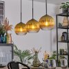 Koyoto Lámparas suspendidas, Luminarias esféricas, Lámparas colgantes dorado, Transparente, 3 luces