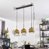Koyoto Lámparas suspendidas, Luminarias esféricas, Lámparas colgantes dorado, Transparente, 3 luces