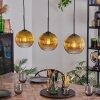 Koyoto Lámparas suspendidas, Luminarias esféricas, Lámparas colgantes dorado, Transparente, 3 luces