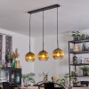 Koyoto Lámparas suspendidas, Luminarias esféricas, Lámparas colgantes dorado, Transparente, 3 luces