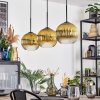 Koyoto Lámparas suspendidas, Luminarias esféricas, Lámparas colgantes dorado, Transparente, 3 luces