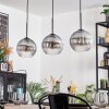 Koyoto Lámparas suspendidas, Luminarias esféricas, Lámparas colgantes Transparente, Ahumado, 3 luces