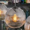 Koyoto Lámparas suspendidas, Luminarias esféricas, Lámparas colgantes Transparente, Ahumado, 3 luces