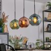 Ripoll Lámparas suspendidas, Luminarias esféricas, Lámparas colgantes Azul, Verde, Color cobre, 3 luces