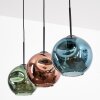 Ripoll Lámparas suspendidas, Luminarias esféricas, Lámparas colgantes Azul, Verde, Color cobre, 3 luces