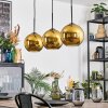 Koyoto Lámparas suspendidas, Luminarias esféricas, Lámparas colgantes dorado, 3 luces