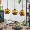 Koyoto Lámparas suspendidas, Luminarias esféricas, Lámparas colgantes dorado, 3 luces