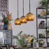 Koyoto Lámparas suspendidas, Luminarias esféricas, Lámparas colgantes dorado, 3 luces
