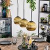 Koyoto Lámparas suspendidas, Luminarias esféricas, Lámparas colgantes dorado, 3 luces