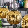 Ripoll Lámparas suspendidas, Luminarias esféricas, Lámparas colgantes dorado, 3 luces