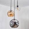 Ripoll Lámparas suspendidas, Luminarias esféricas, Lámparas colgantes, Lámpara colgante de clúster Colores ámbar, Transparente, Ahumado, 3 luces