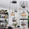 Ripoll Lámparas suspendidas, Luminarias esféricas, Lámparas colgantes, Lámpara colgante de clúster Colores ámbar, Cromo, Ahumado, 3 luces