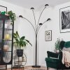 Nikkala Lámpara de pie Cromo, Negro, 5 luces