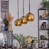 Koyoto Lámparas suspendidas, Luminarias esféricas, Lámparas colgantes dorado, 3 luces