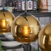 Koyoto Lámparas suspendidas, Luminarias esféricas, Lámparas colgantes dorado, 3 luces