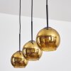 Koyoto Lámparas suspendidas, Luminarias esféricas, Lámparas colgantes dorado, 3 luces