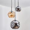 Ripoll Lámparas suspendidas, Luminarias esféricas, Lámparas colgantes, Lámpara colgante de clúster Colores ámbar, Ahumado, 3 luces