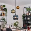 Koyoto Lámparas suspendidas, Luminarias esféricas, Lámparas colgantes, Lámpara colgante de clúster 30 cm Azul, dorado, Verde, 3 luces