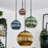 Koyoto Lámparas suspendidas, Luminarias esféricas, Lámparas colgantes Azul, dorado, Verde, Color cobre, 4 luces
