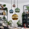 Koyoto Lámparas suspendidas, Luminarias esféricas, Lámparas colgantes Azul, dorado, Verde, Color cobre, 4 luces