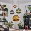 Koyoto Lámparas suspendidas, Luminarias esféricas, Lámparas colgantes Azul, dorado, Verde, Color cobre, 4 luces