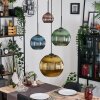 Koyoto Lámparas suspendidas, Luminarias esféricas, Lámparas colgantes Azul, dorado, Verde, Color cobre, 4 luces