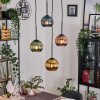 Koyoto Lámparas suspendidas, Luminarias esféricas, Lámparas colgantes 35 cm Azul, dorado, Verde, Color cobre, 4 luces