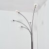 Nikkala Lámpara de pie Cromo, Negro, 5 luces
