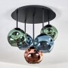 Ripoll Plafones, Luminarias esféricas Azul, Verde, Color cobre, 5 luces