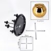 Koyoto Plafones, Luminarias esféricas 45 cm dorado, 5 luces