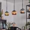 Koyoto Lámparas suspendidas, Luminarias esféricas, Lámparas colgantes Azul, Verde, Color cobre, 3 luces