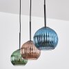 Koyoto Lámparas suspendidas, Luminarias esféricas, Lámparas colgantes Azul, Verde, Color cobre, 3 luces