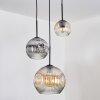 Ripoll Lámparas suspendidas, Luminarias esféricas, Lámpara colgante de clúster Colores ámbar, Transparente, Ahumado, 3 luces