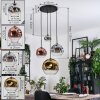 Ripoll Lámparas suspendidas, Luminarias esféricas, Lámpara colgante de clúster Cromo, dorado, Transparente, Color cobre, Ahumado, 4 luces